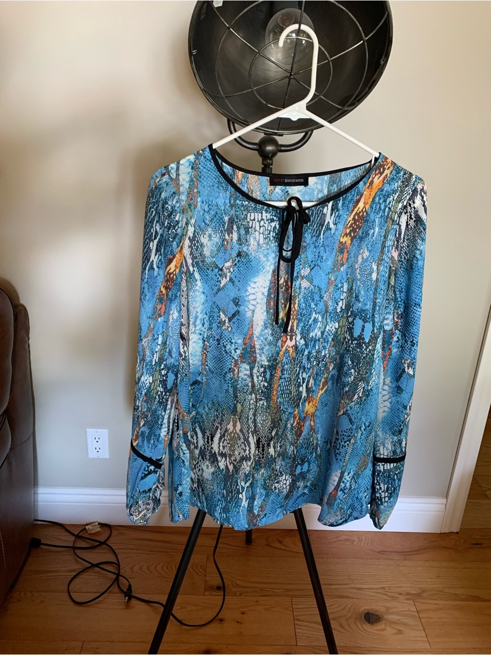 PICK ANY 3 ITEMS FOR $10 - Jeanne BEKER Long Sleeve Blouse with Tie